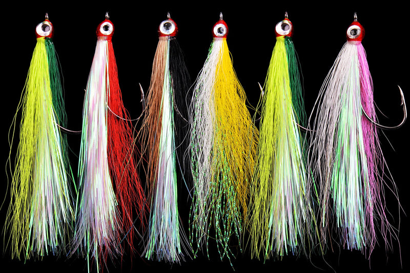 Streamer Fly Fishing Flies - 6pcs Clouser Minnow Fishing Flies Fly Fishing Lures for Flounder Salmon Trout Sea Bass Steelhead Freshwater Saltwater Fishing Teaser Hook Lures