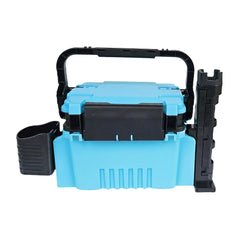 Fishing Tackle Box Fishing Tackle Storage Fishing Bucket with Rod Holder Live Fish Bait Bucket Multifunctional Outdoor Fishing Box Fishing Tools Multi-Functional (Blue Small)